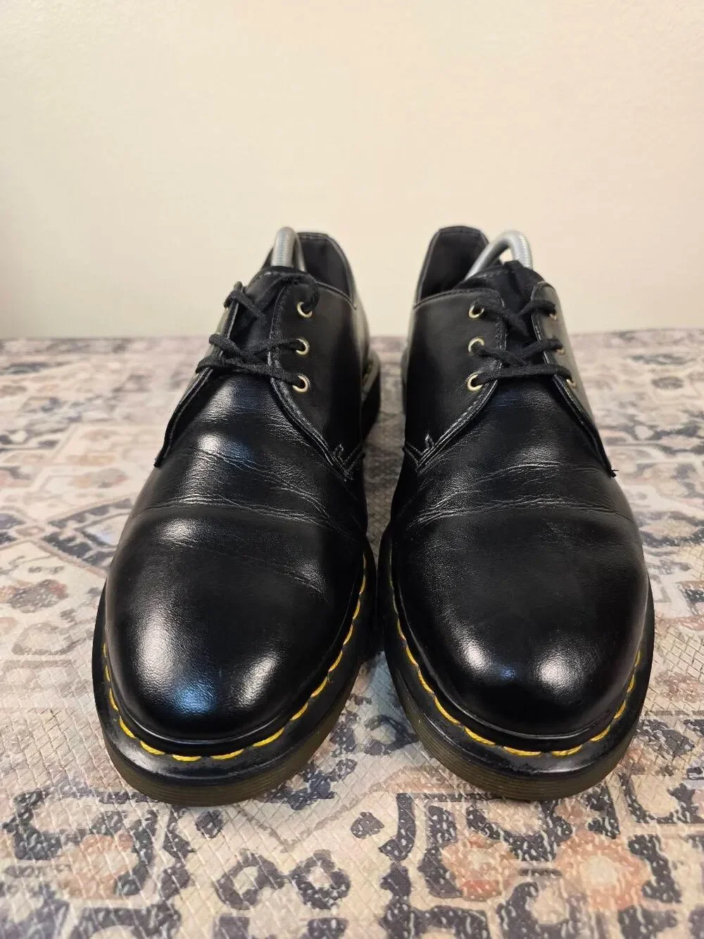 Dr. Martens 14046 Black Vegan Leather Lace Up 3-Eye Oxfords Men's 11 EU 45